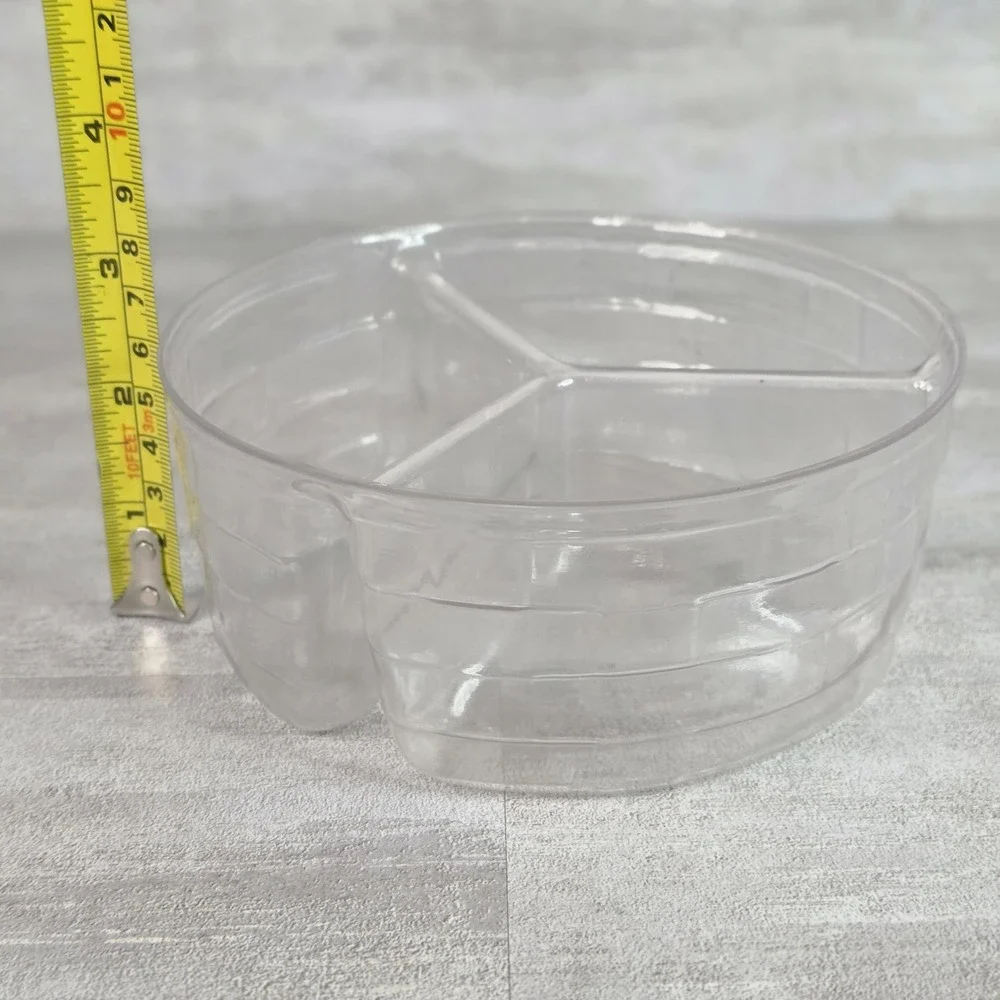 Longaberger Basket Plastic Protector Clear Insert Small Tri-Divider 3 Section